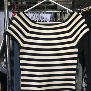 AK Anne Klein striped boatneck top! Flattering!